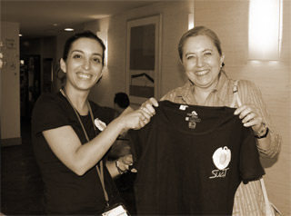 Isabel with the SUAT t-shirt. June 2010